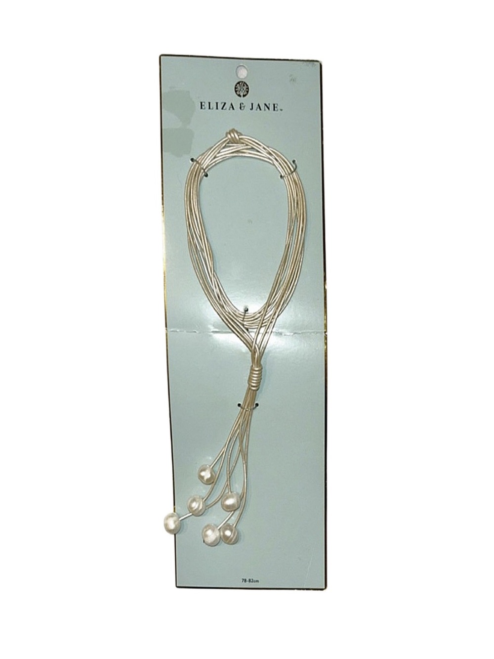 ELIZA & JANE Beaded Faux Leather Cord Necklace New